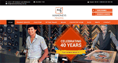 Desktop Screenshot of mahoneysframing.com.au